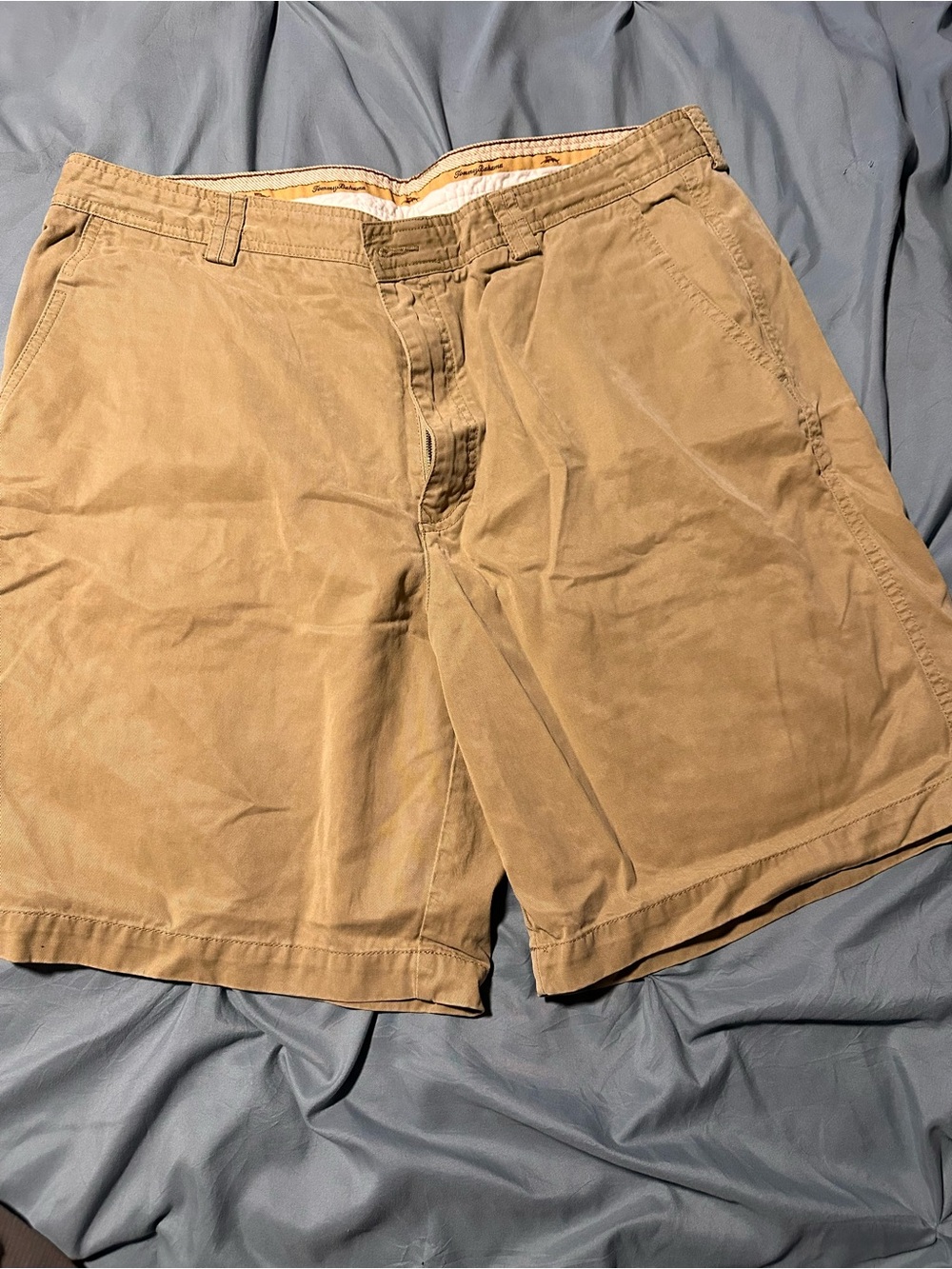 Tommy Bahama Men's Flat Front Chino Shorts in Khaki